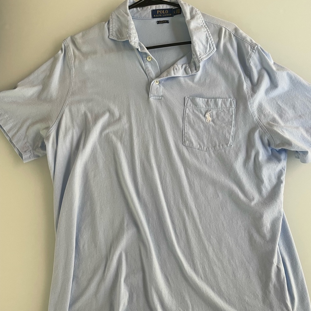 Light Blue Polo Ralph Loren, Large Athletic Fit